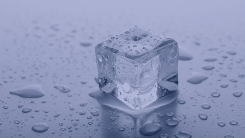 Image of a melting ice cube