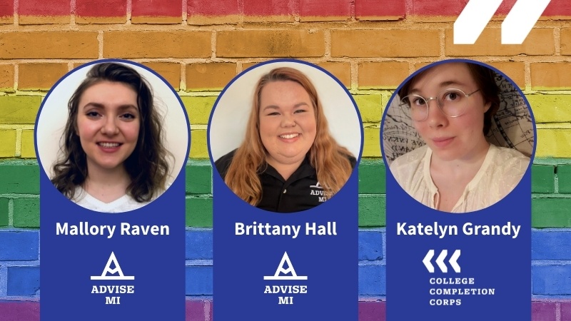 Image of panelist headshots against a rainbow brick wall background.